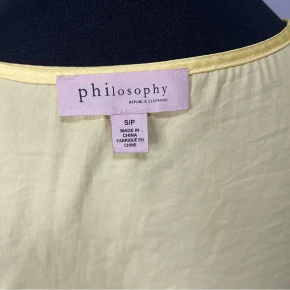 Philosophy Gathered Peasant Top Sun Yellow SMALL - Picture 4 of 4